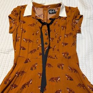 Hell Bunny Fox Print Dress